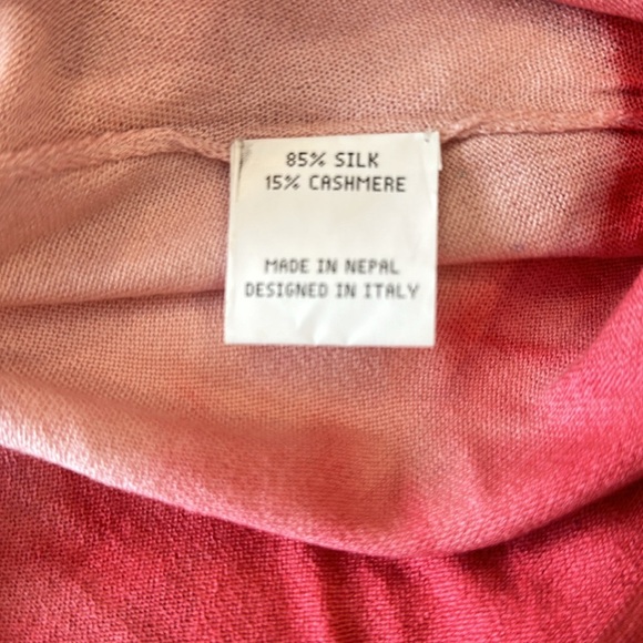 Happy Sheep Dolmen- Batwing style Sweater SIZE Large Ombré light Pink Mauve - Picture 7 of 8